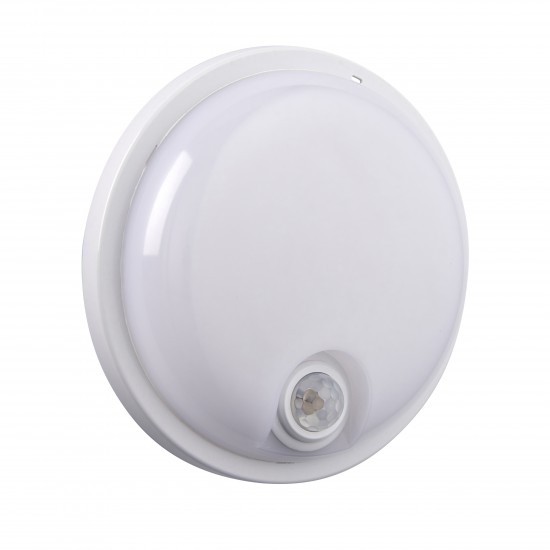 SAXBY ROND PLUS 15W PIR IP65 CCT BULKHEAD 167MM DIAMETER