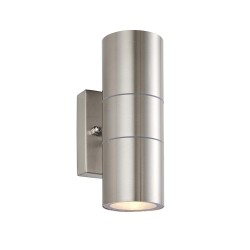Saxby Scope Up & Down Wall Light IP65 - Brushed Steel