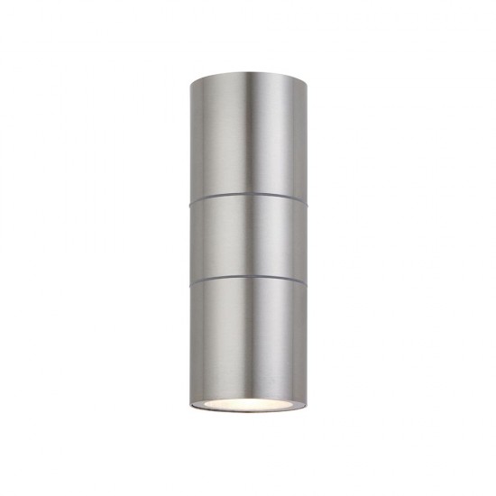 Saxby Scope Up & Down Wall Light IP65 - Brushed Steel