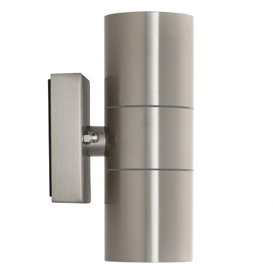 Saxby Scope Up & Down Wall Light IP65 - Brushed Steel