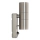Saxby Scope PIR/Photocell Up & Down Wall Light IP65 - Brushed Steel