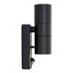 Saxby Scope PIR/Photocell Up & Down Wall Light IP65 - Matt Black
