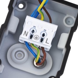 Saxby Scope PIR/Photocell Up & Down Wall Light IP65 - Matt Black
