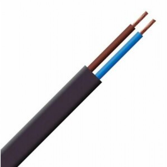 0.5MM 2 CORE BLACK OVAL FLEX 2192Y 100M DRUM