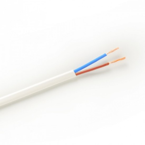 0.5MM 2 CORE WHITE OVAL FLEX 2192Y 100M DRUM
