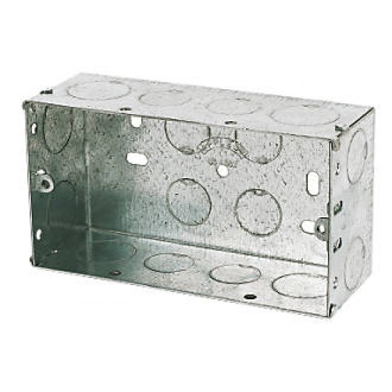 2 GANG 47MM FLUSH METAL CHOP IN BOX