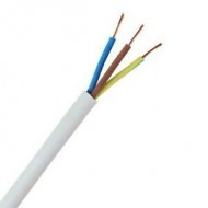 0.75MM THREE CORE 3093Y HEAT RESISTANT WHITE FLEX (PER METRE)