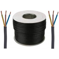 0.75MM 3183Y THREE CORE PVC BLACK FLEX (PER METRE)