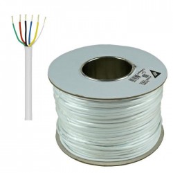 6 CORE ALARM CABLE 100M DRUM (WHITE)
