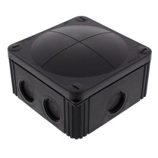 WISKA COMBI 607 IP66 BLACK JUNCTION BOX