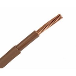 6181Y 25MM FLEXIBLE BROWN DOUBLE INSULATED METER TAILS CABLE  (PER METRE)