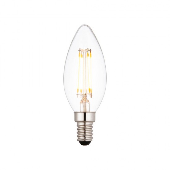 SAXBY DIMMABLE 4.5W LED FILAMENT E14 CANDLE LAMP 2700K (WARM WHITE)