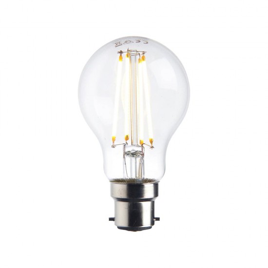SAXBY DIMMABLE B22 LED FILAMENT GLS 8W 1100LM 138LM/W 2700K (WARM WHITE)