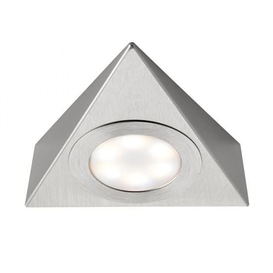 SAXBY NYX TRIANGULAR BRUSHED CHROME 230V 2.5W CCT LED UNDER CABINET LIGHT