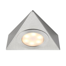 SAXBY NYX TRIANGULAR BRUSHED CHROME 230V 2.5W CCT LED UNDER CABINET LIGHT