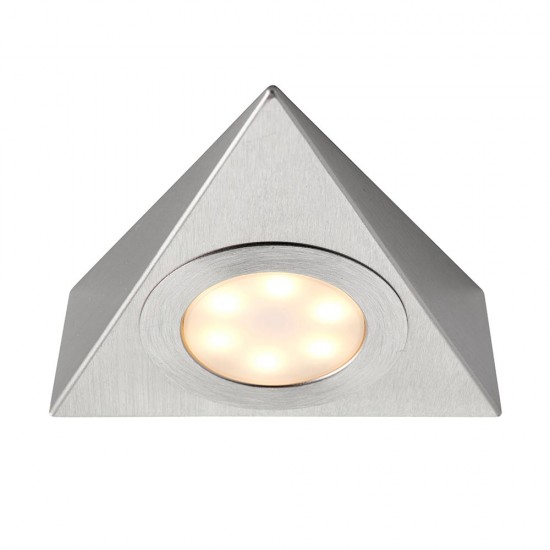 SAXBY NYX TRIANGULAR BRUSHED CHROME 230V 2.5W CCT LED UNDER CABINET LIGHT