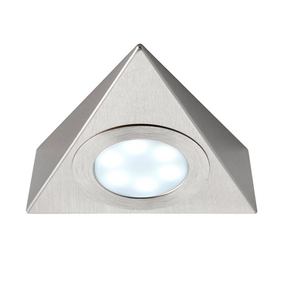 SAXBY NYX TRIANGULAR BRUSHED CHROME 230V 2.5W CCT LED UNDER CABINET LIGHT