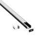 SAXBY 2M BLACK SLIM FLAT ALUMINIUM PROFILE COMES WITH OPAL COVER