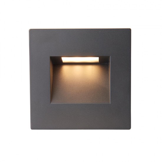 SAXBY ALBUS CCT SQUARE IP65 1.5W WALL LIGHT