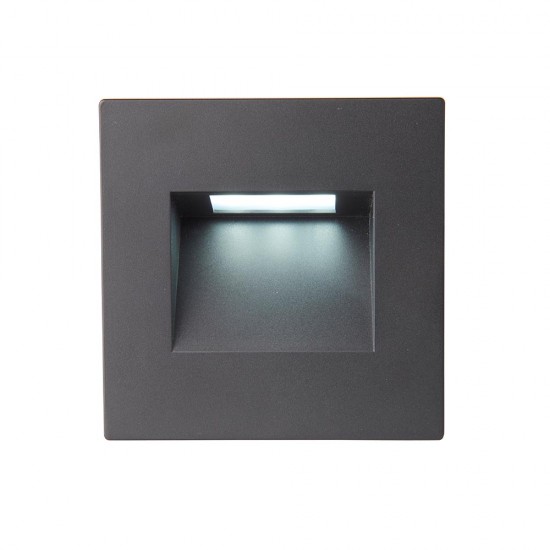 SAXBY ALBUS CCT SQUARE IP65 1.5W WALL LIGHT