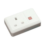1 GANG 13A TRAILING SOCKET WHITE