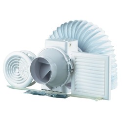 BLAUBERG 4 INCH (100MM) INLINE TIMER FAN KIT