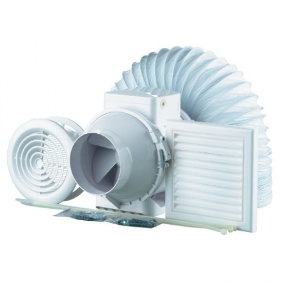 BLAUBERG 4 INCH (100MM) INLINE TIMER FAN KIT