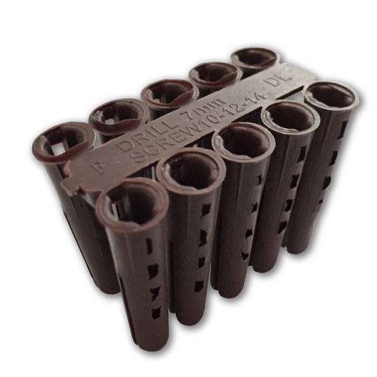 BROWN FIXING PLUG (BOX OF 100)