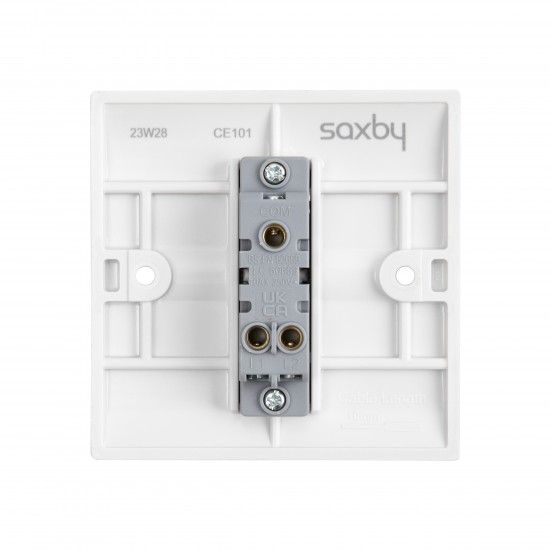 Saxby Curved Edge 10AX 1 Gang 2-Way Switch