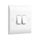Saxby Curved Edge 10AX 2 Gang 2-Way Switch