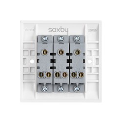 Saxby Curved Edge 10AX 3 Gang 2-Way Switch
