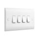 Saxby Curved Edge 10AX 4 Gang 2-Way Switch