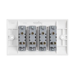 Saxby Curved Edge 10AX 4 Gang 2-Way Switch