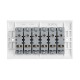 Saxby Curved Edge 10AX 6 Gang 2-Way Switch