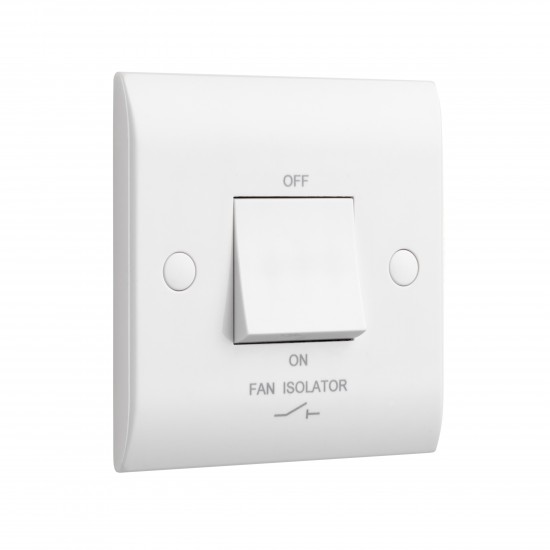 Saxby Curved Edge 10AX 1 Gang 3-Pole Fan Isolator Switch