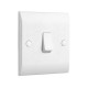 Saxby Curved Edge 20A 1 Gang Double Pole Switch