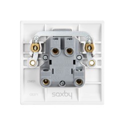 Saxby Curved Edge 20A 1 Gang Double Pole Switch With Neon