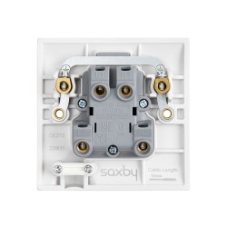 Saxby Curved Edge 20A 1 Gang Double Pole Switch With Flex Outlet