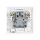 Saxby Curved Edge 20A 1 Gang Double Pole Switch With Flex Outlet
