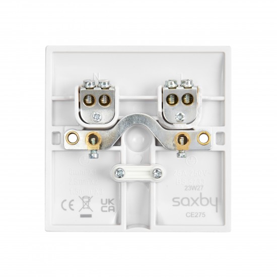 Saxby Curved Edge 20A Flex Outlet Plate