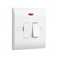 Saxby Curved Edge 13A Switched Fused Spur Unit with Neon