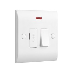 Saxby Curved Edge 13A Switched Fused Spur Unit with Neon