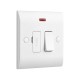 Saxby Curved Edge 13A Switched Fused Spur Unit with Neon