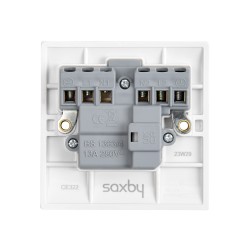 Saxby Curved Edge 13A Switched Fused Spur Unit with Neon