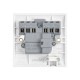 Saxby Curved Edge 13A Switched Fused Spur Unit with Flex Outlet and Neon