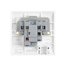 Saxby Curved Edge 13A Unswitched Fused Spur Unit with Flex Outlet