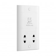 Saxby Curved Edge Dual Voltage Shaver Socket