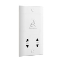Saxby Curved Edge Dual Voltage Shaver Socket
