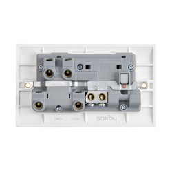 Saxby Curved Edge 45A Double Pole Cooker Switch with 13A Socket