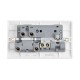 Saxby Curved Edge 45A Double Pole Cooker Switch with 13A Socket